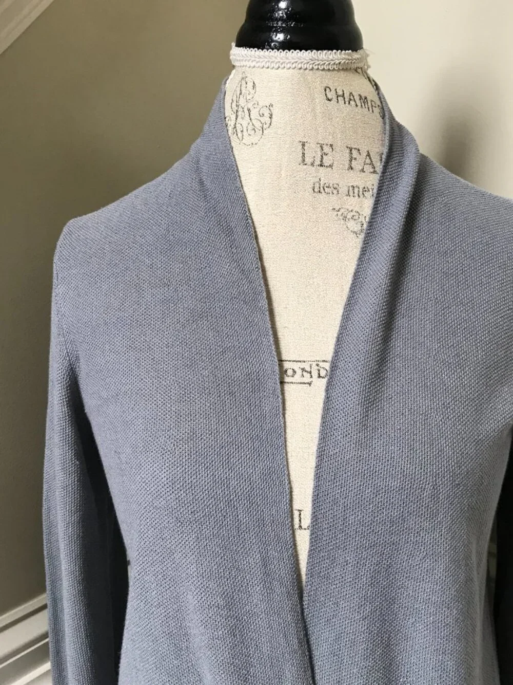 Eileen Fisher Organic Cotton Linen Cardigan Sweater Womens XS Gray Knit Jacket
